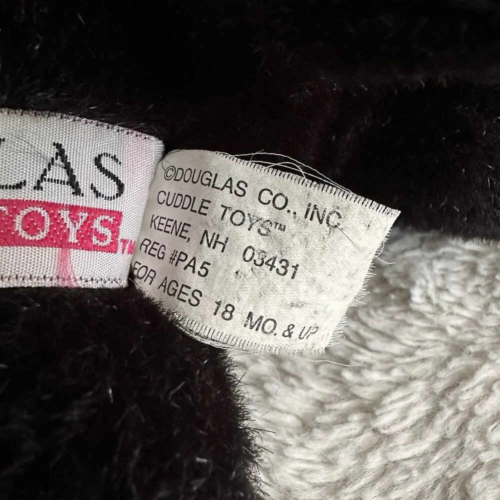 Douglas Cuddle Toys Pink Tag Brewster Black Lab 11” Vintage Dog Plush